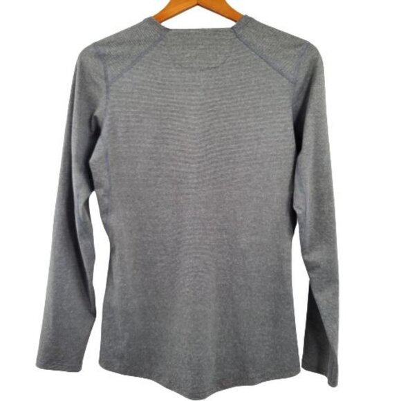 REI Women's Activewear Striped Long Sleeve Crew Top Gray Size Medium - Picture 2 of 10